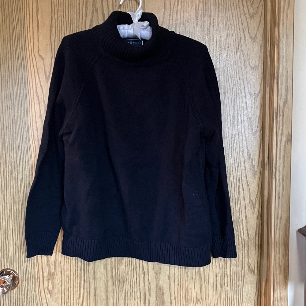 Karen Scott Black Turtleneck Sweater
